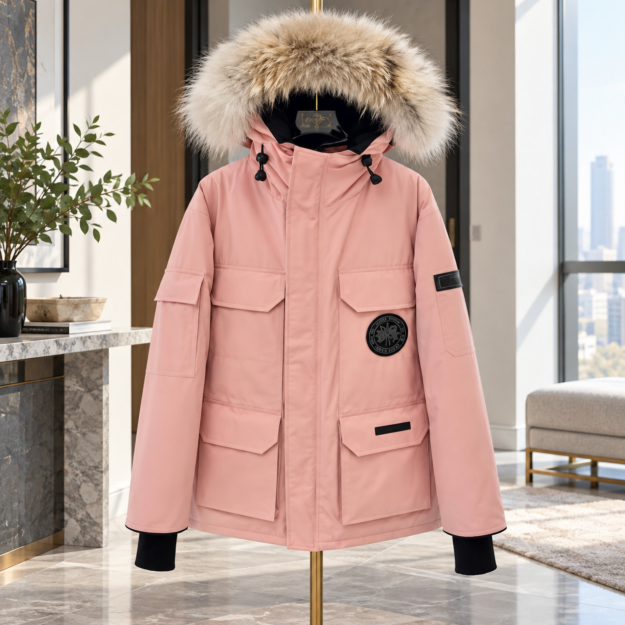 Canada Goose 08 Expedition / Light Pink / Hooded Down Parka 🩷