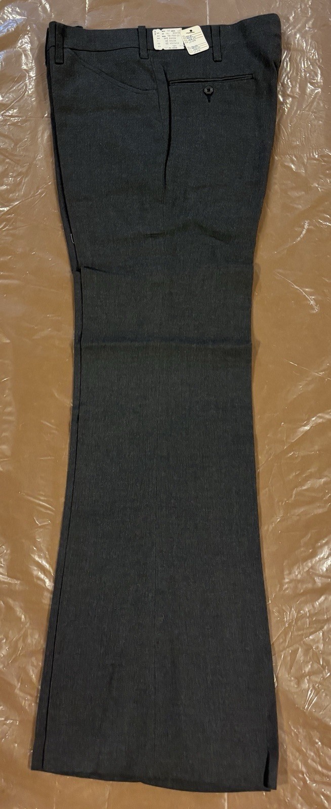 VINTAGE 1970s Male branded BELL BOTTOMS Flared Pants NOS 32 Med w/tags