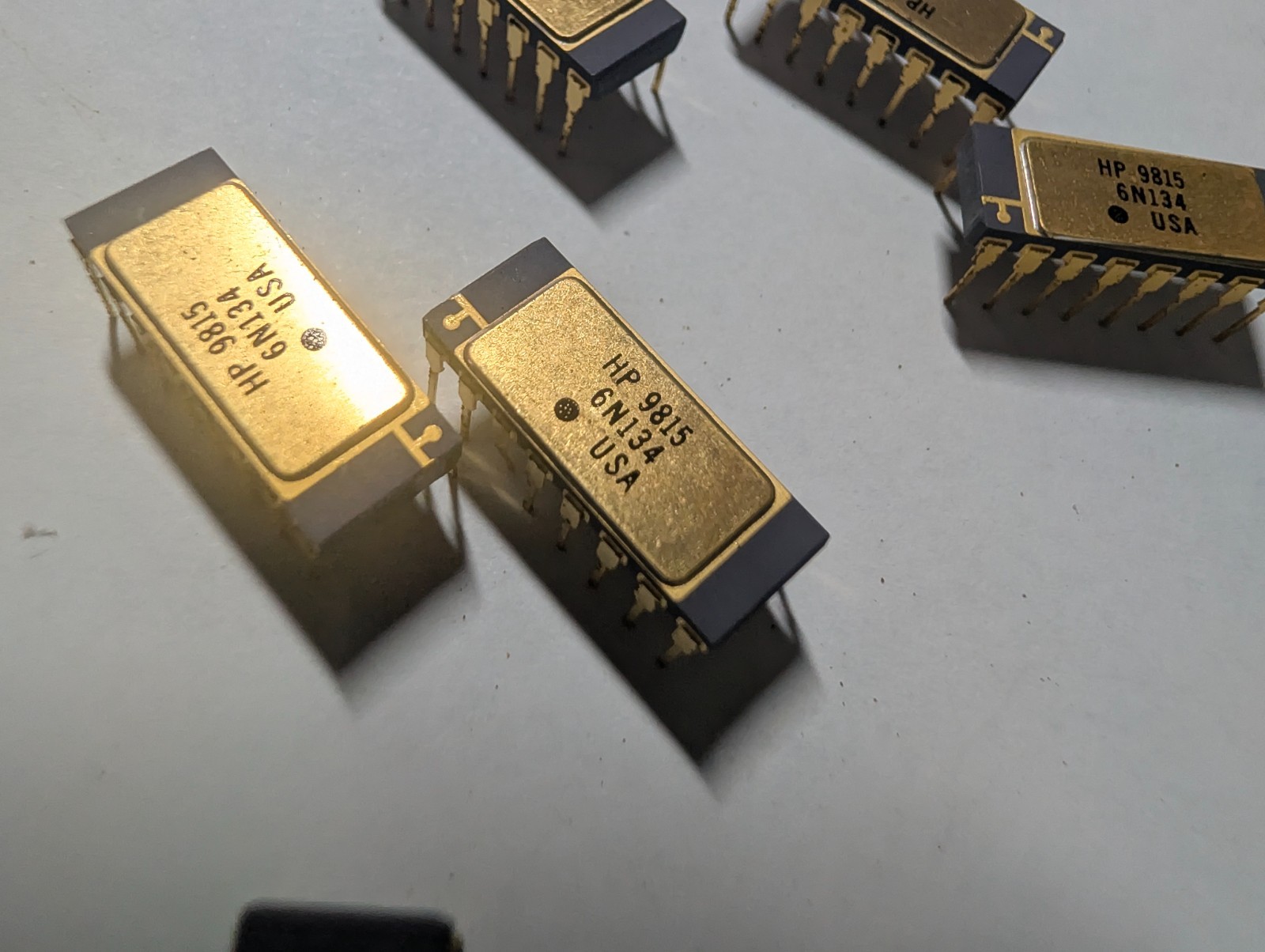 3x Vintage NOS HP 6N134 9815 Hermetic Optocoupler Ceramic CDIP-16 Gold 1988