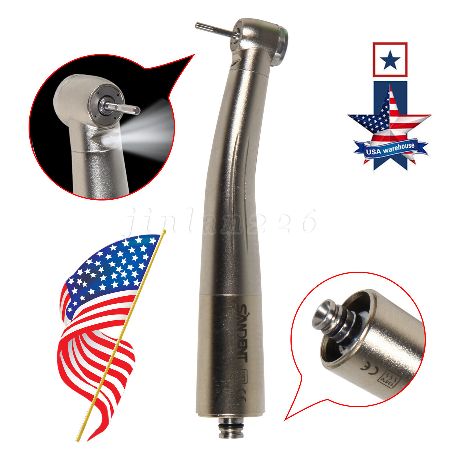 1-5 PCS KaV NSK Style Dental High Speed Fiber Optic Handpiece 6 Holes Coupler