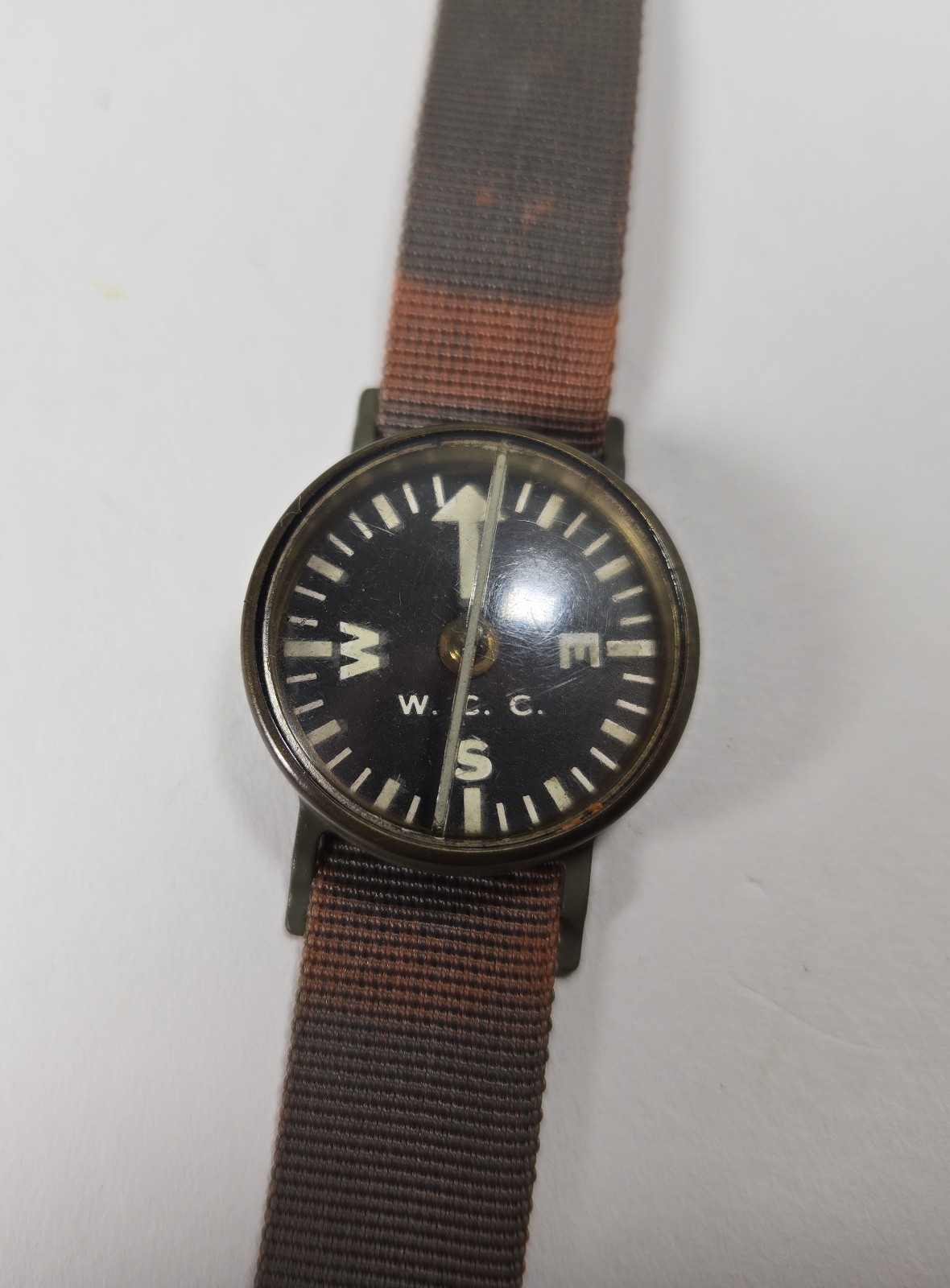 Vtg Vietnam War Era US Military Wrist Compass W.C.C. Waltham *READ*