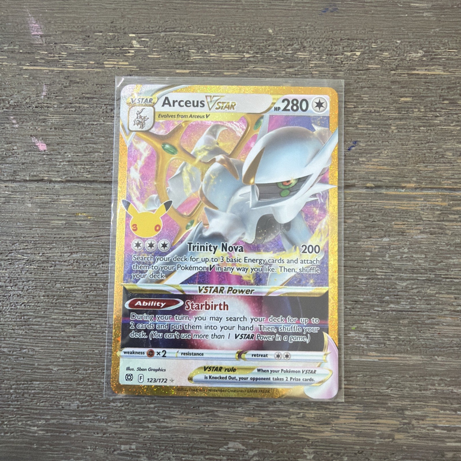 Arceus VSTAR 123/172 30th anniversary Ultra Rare Holo