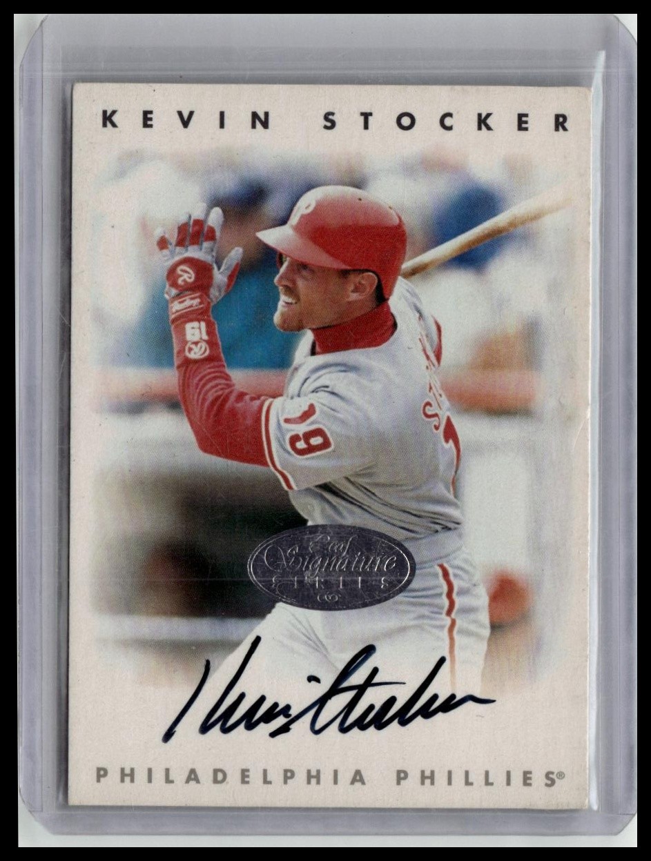1996 Leaf Signature Series #NNO Kevin Stocker Autographs Silver 1996 Leaf Signature Series #NNO Kevin Stocker Autographs Silver