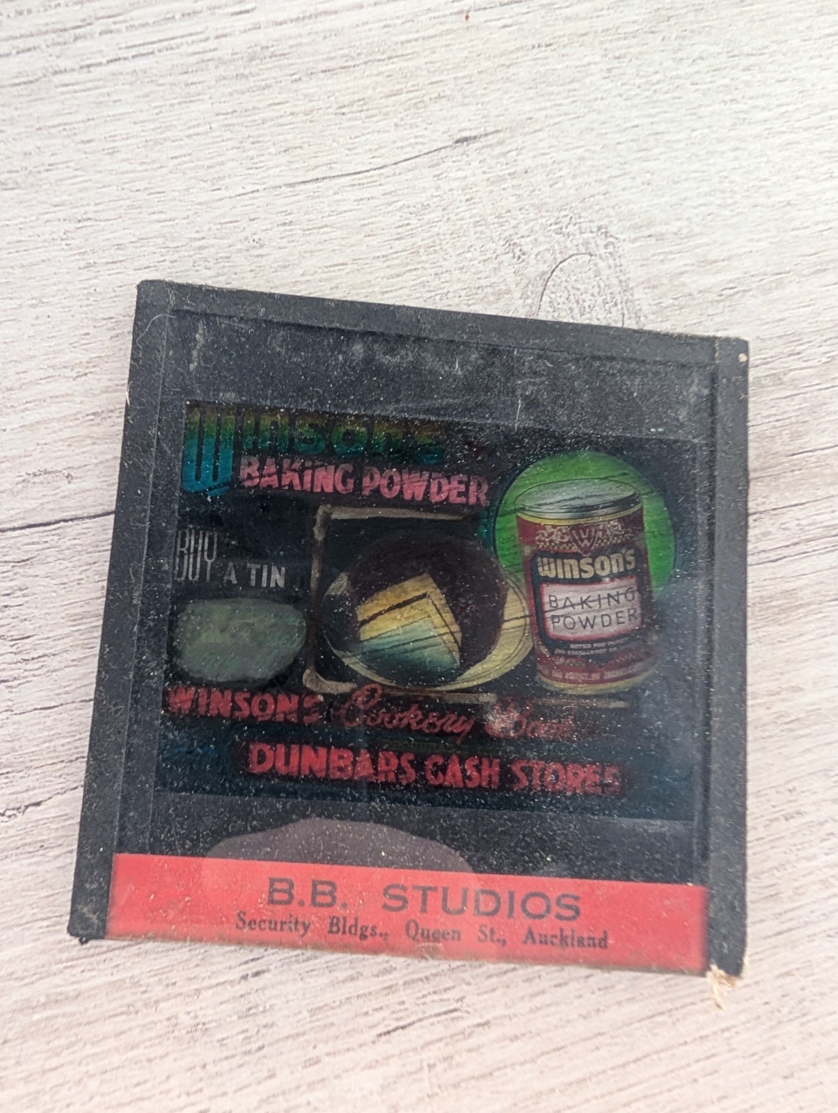 Vintage Glass Slide Ad Winsons Baking Powder Dunbars Cash Stores Vintage Glass Slide Ad Winsons Baking Powder Dunbars Cash Stores