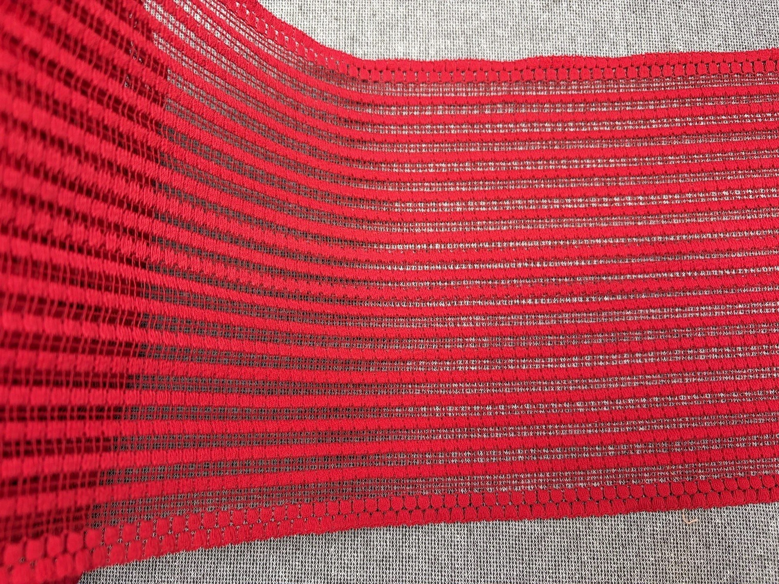 5 Yards Red Stretch Lace Trim Elastic Striped Sewing Lingerie 7.5” Wide