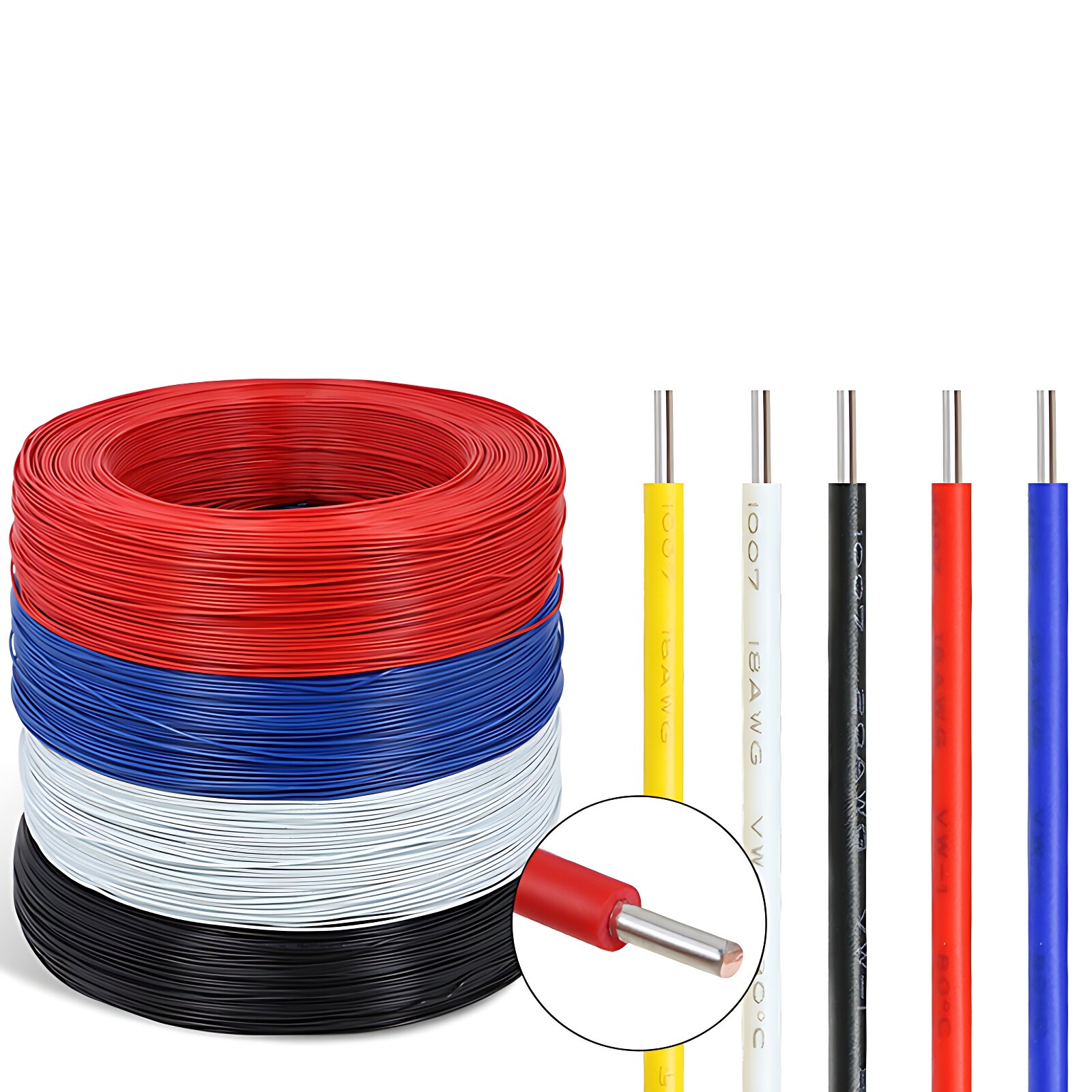 Single Core Single Strand Cable 20AWG Electronic Wire Tinned Copper UL1007