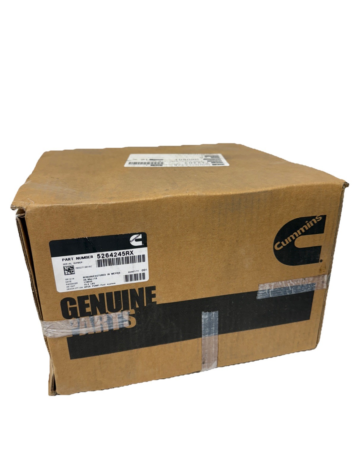 REMAN Cummins 5264245RX HPCR Pump-Fuel System, No Core Charge