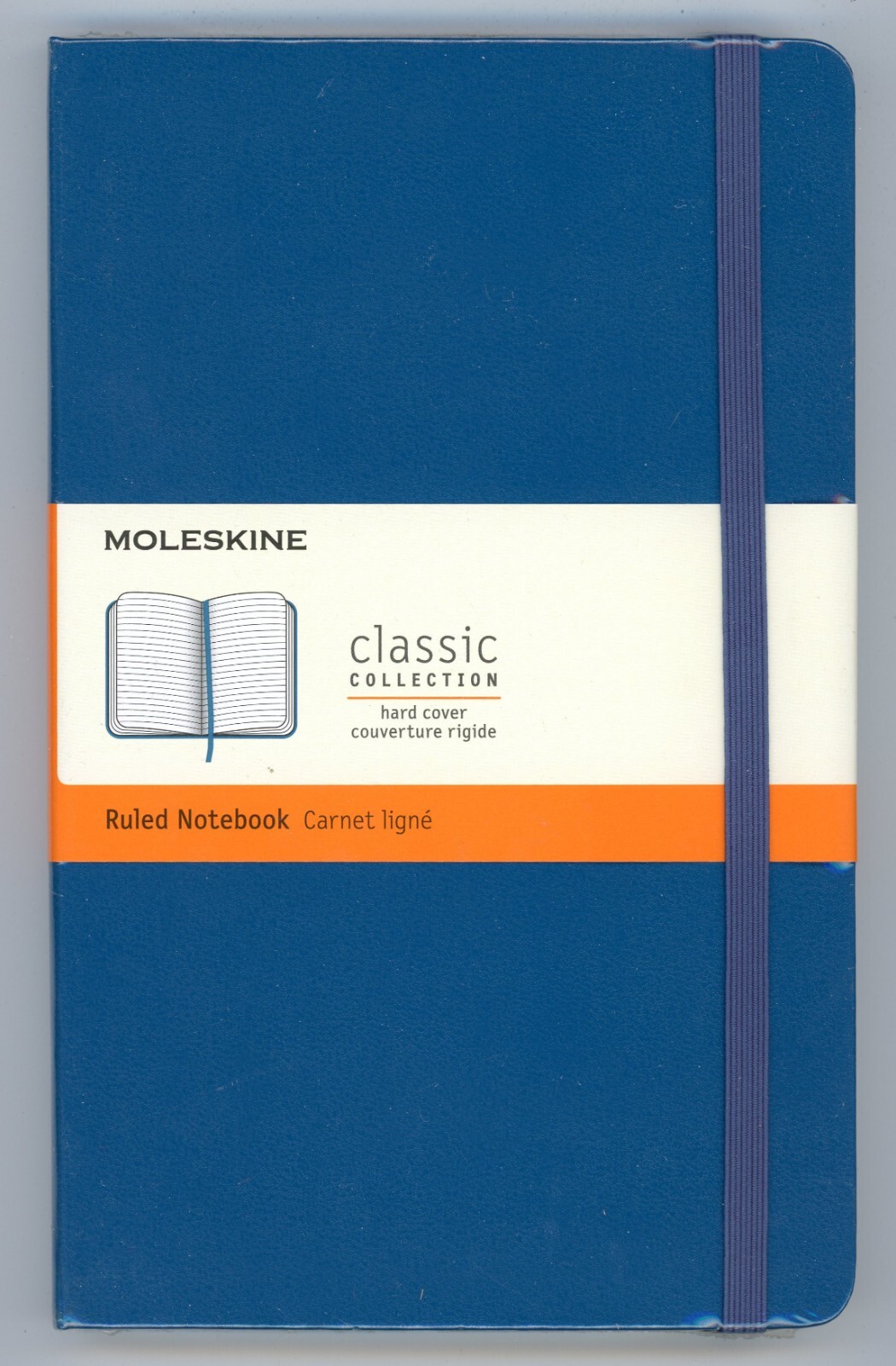 MOLESKINE BLUE LARGE HARD COVER NOTEBOOK (240 LINED PAGES) NEW in PACKAGE