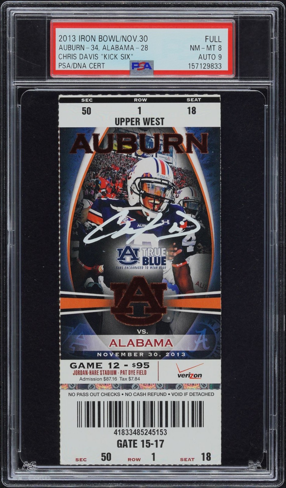 2013 Chris Davis Signed Auburn Alabama \ 2013 Chris Davis Signed Auburn Alabama \