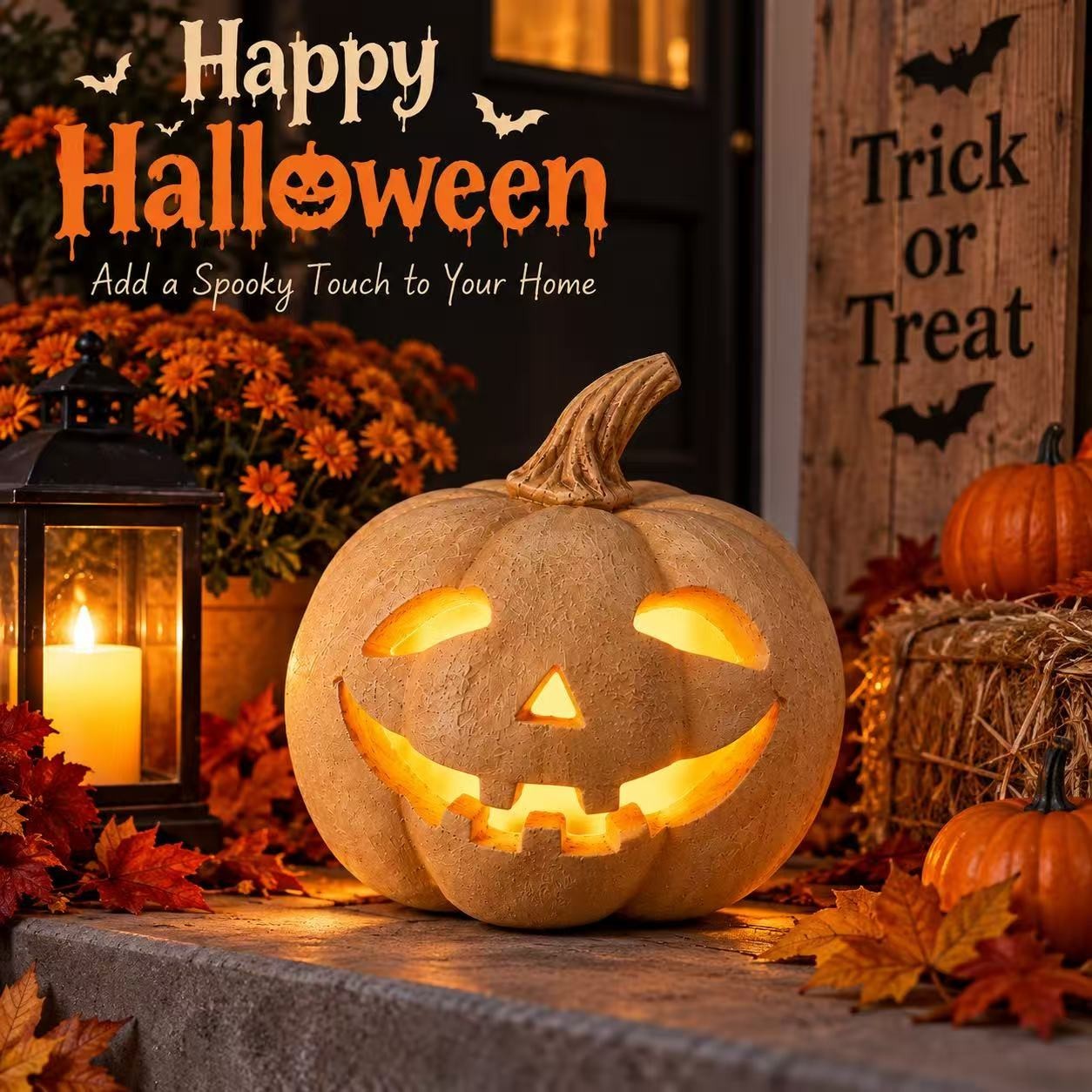 Halloween Pumpkin Lantern Lighted Jack O Lantern Indoor Outdoor Decor Party Deco Halloween Pumpkin Lantern Lighted Jack O Lantern Indoor Outdoor Decor Party Deco
