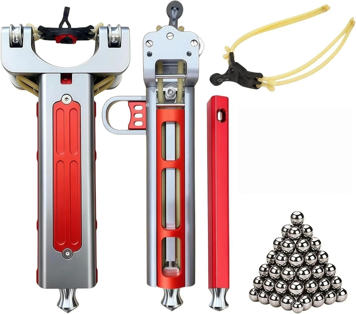 Outdoor aluminum alloy slingshot for adults, with automatic magazine feeding Outdoor aluminum alloy slingshot for adults, with automatic magazine feeding