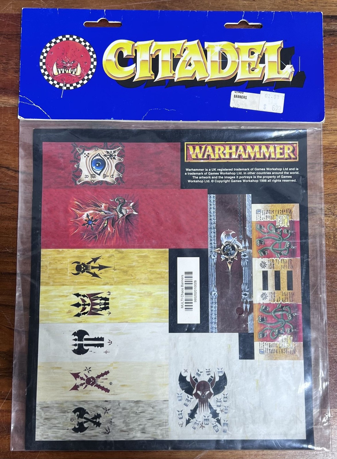 Warhammer Chaos Banners By Citadel Games Workshop 1996 New Sealed Vintage 
