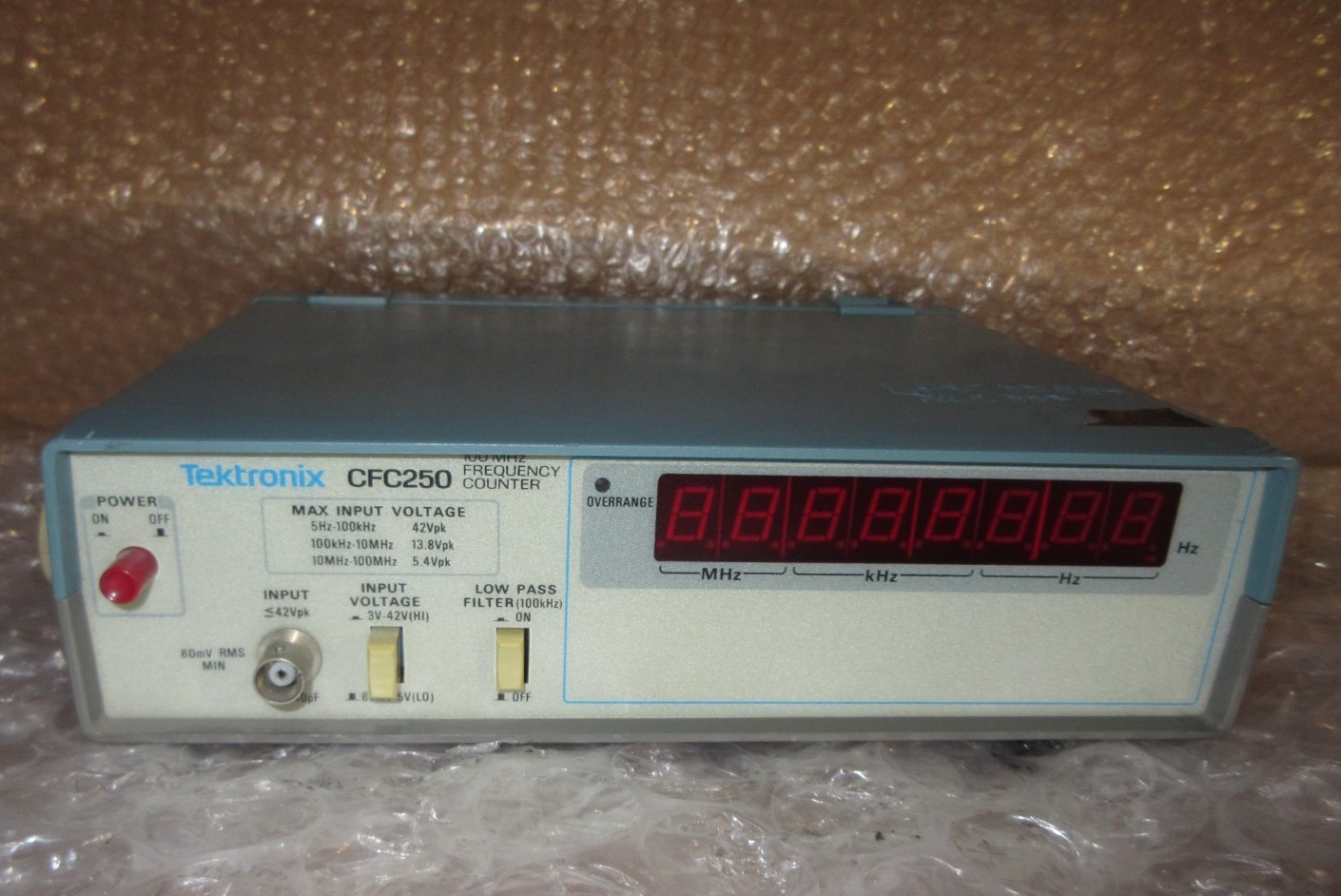 Tektronix Model CFC250 5Hz-100MHz Frequency Counter
