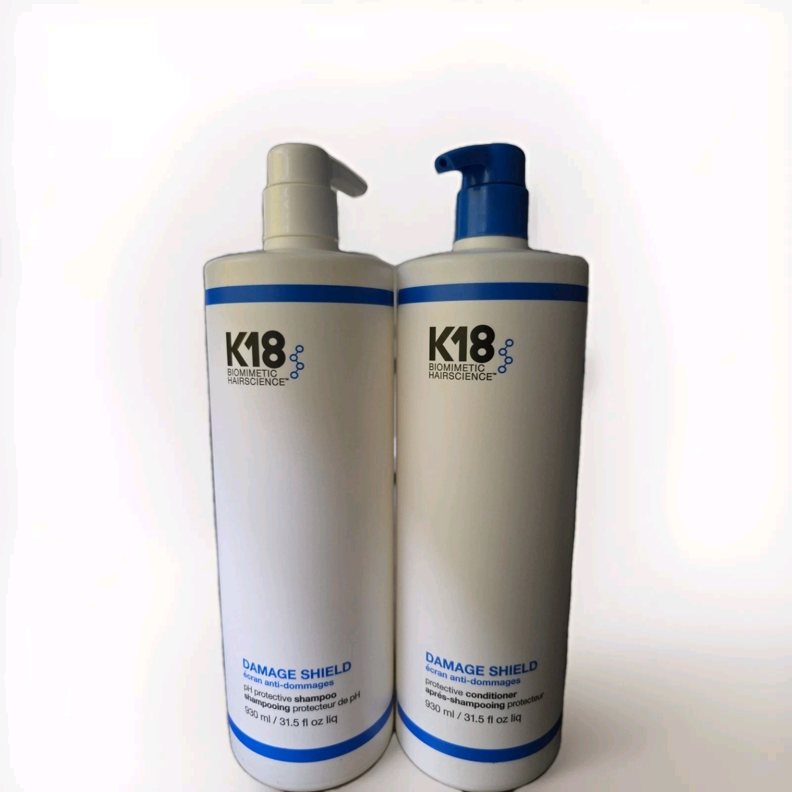K18 Damage Shield pH Protective Shampoo & Conditioner 31.5 fl oz Due Set New