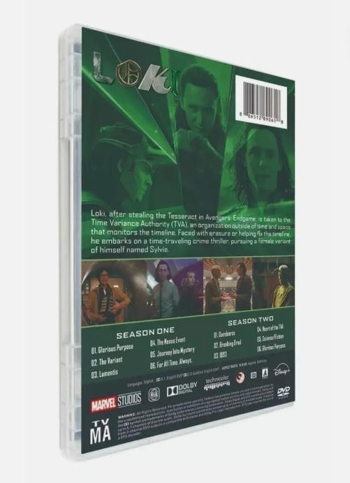 Loki The Complete Series Season 1-2 DVD, 4-Disc