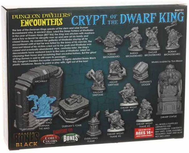 Reaper 44151 Crypt of the Dwarf King Bones Black Dungeon Dwellers Encounters D&D
