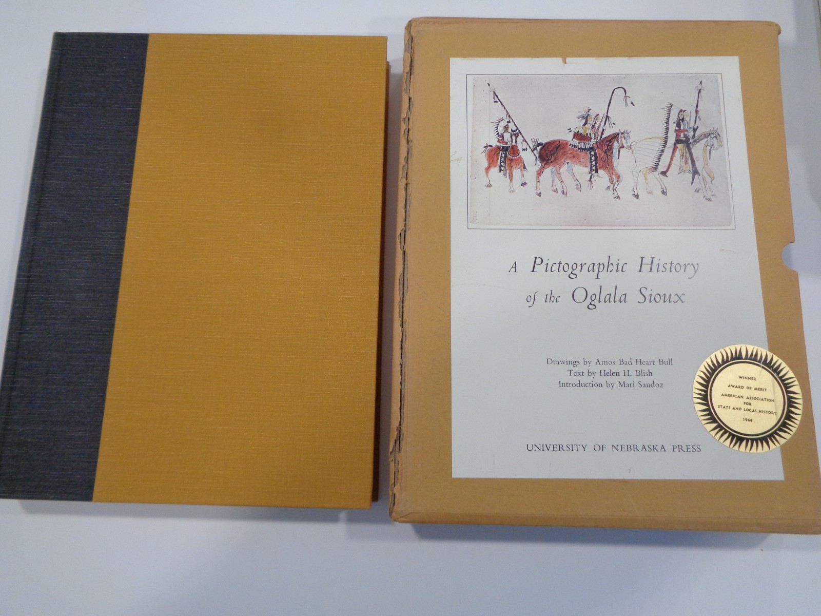 A Pictographic History of the Oglala Sioux 1967 1st Edition Large Book Slipcase