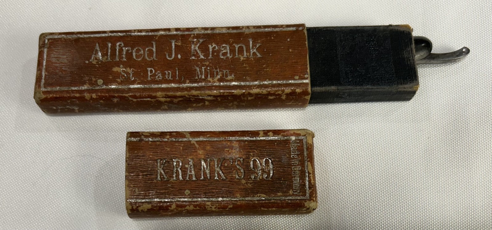 Vintage The Palmer Chicago #21 Straight Razor w/ Krank\'s 99 Original Case