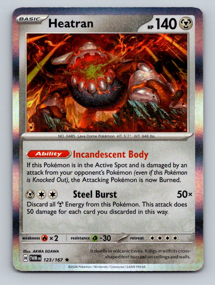 Heatran 123/167 Holo Rare Prize Pack Series Cards Pokemon Lightly Played