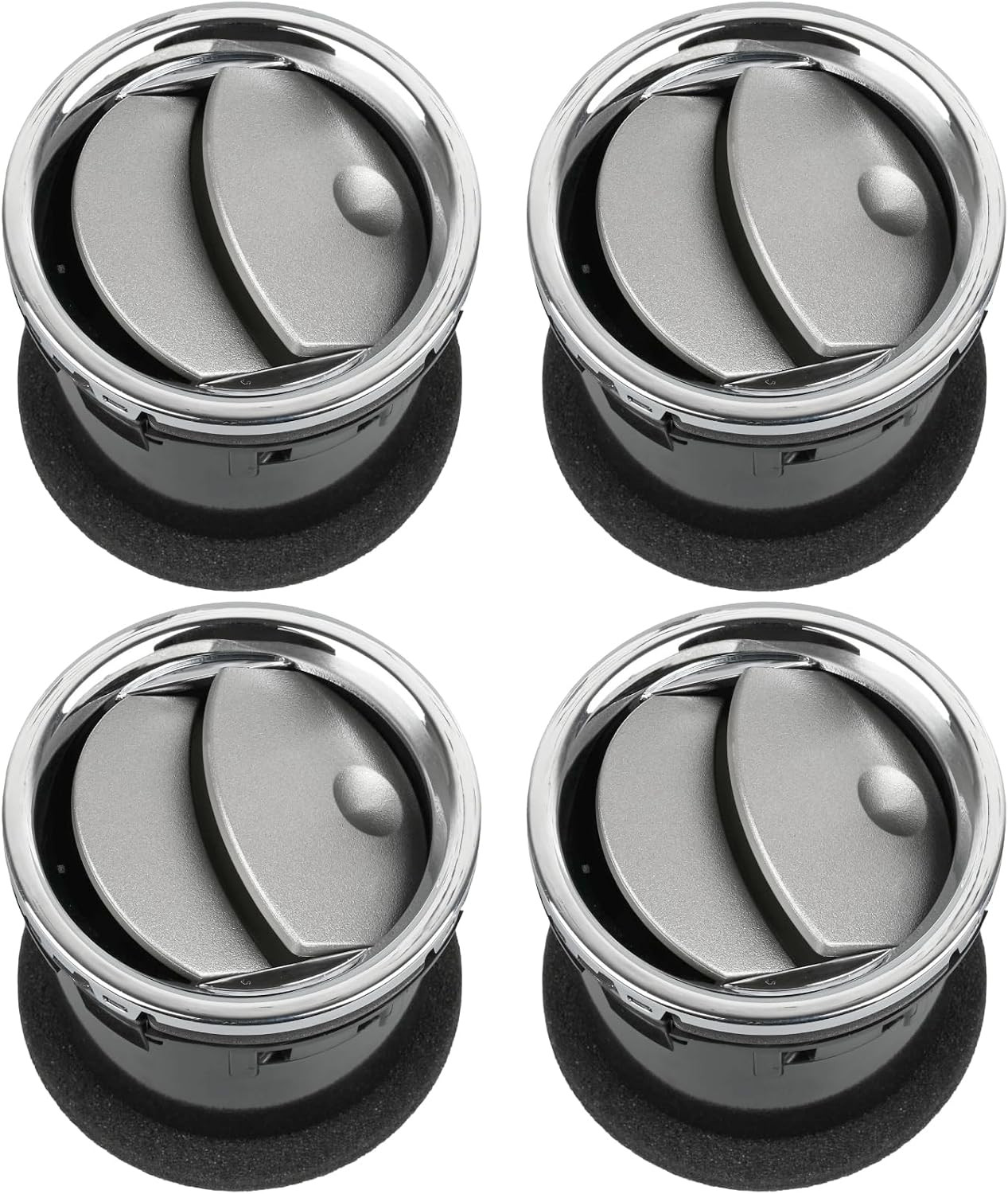 Chrome Dashboard AC Heat Air Vent Duct Louvre