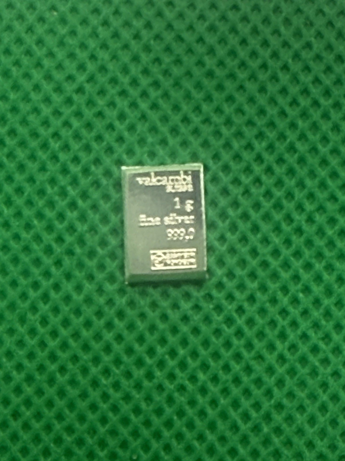 1g  Fine silver bar  One Gram Valcambi Suisse Fine Metal 1g Fine Silver Bar