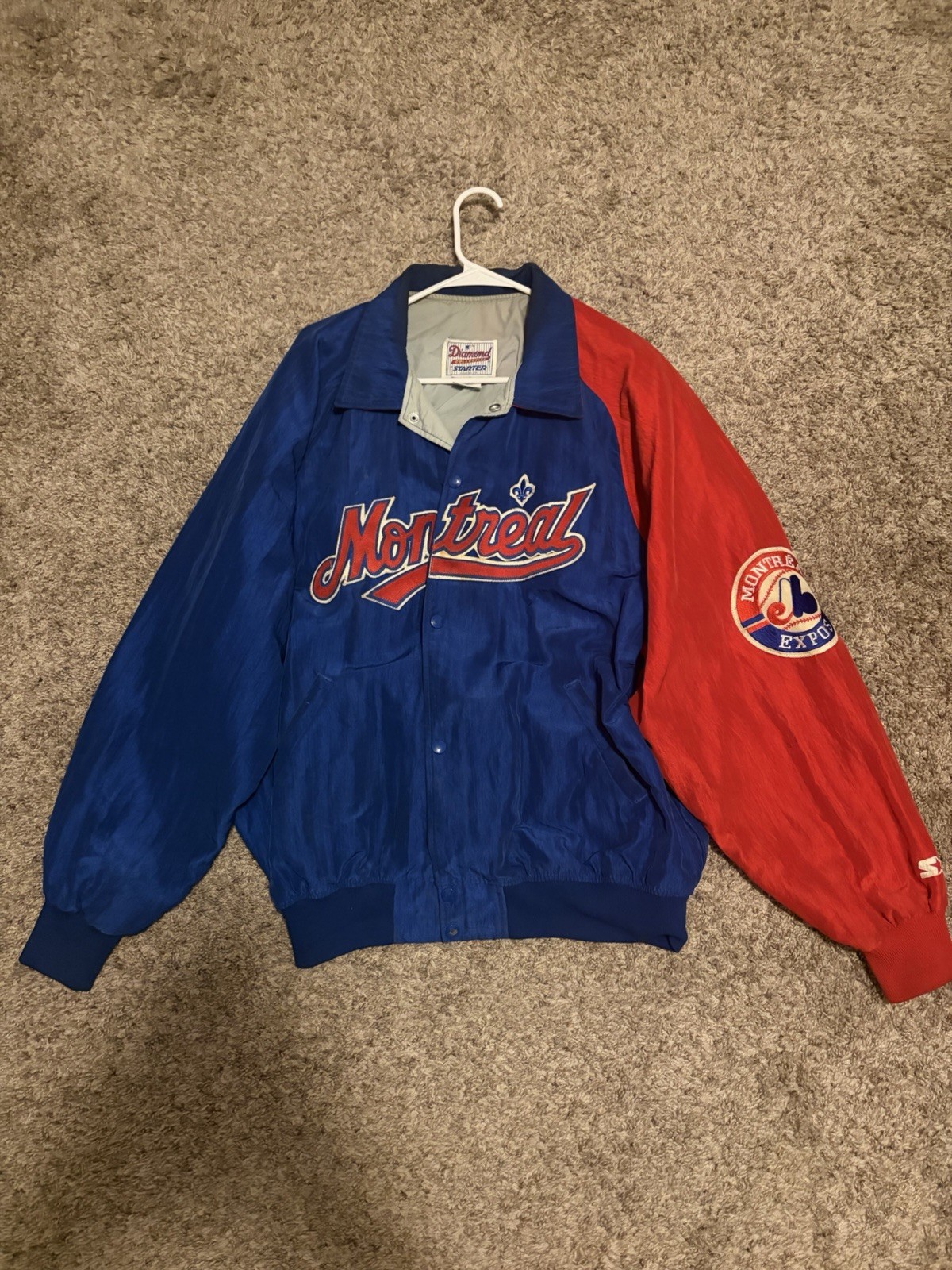 VTG 90s MLB MONTREAL EXPOS STARTER DIAMOND COLLECTION JACKET SIZE XL MADE IN USA VTG 90s MLB MONTREAL EXPOS STARTER DIAMOND COLLECTION JACKET SIZE XL MADE IN USA