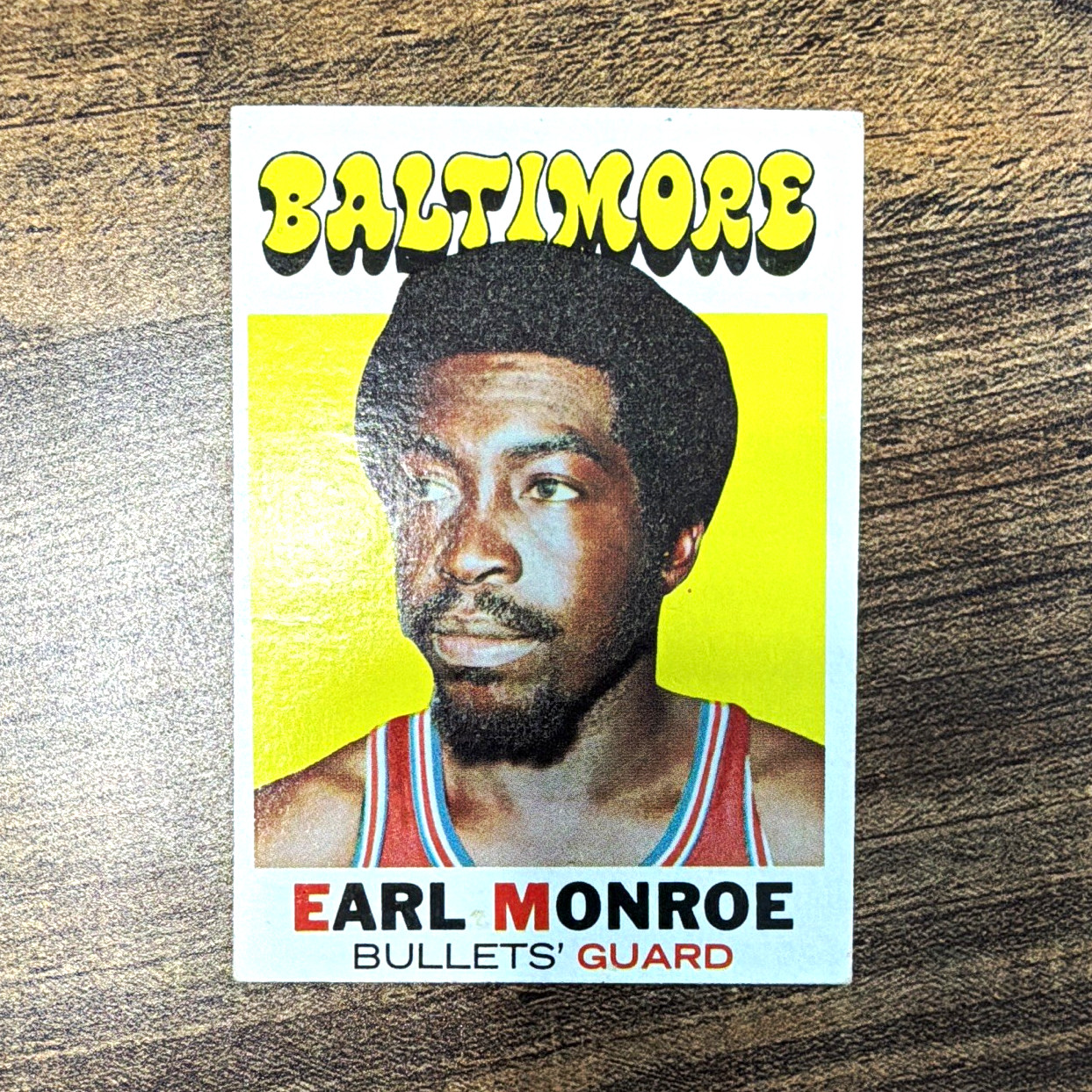 Topps 1971-72 Earl Monroe #130 Baltimore Bullets Basketball Base Set Card Topps 1971-72 Earl Monroe #130 Baltimore Bullets Basketball Base Set Card