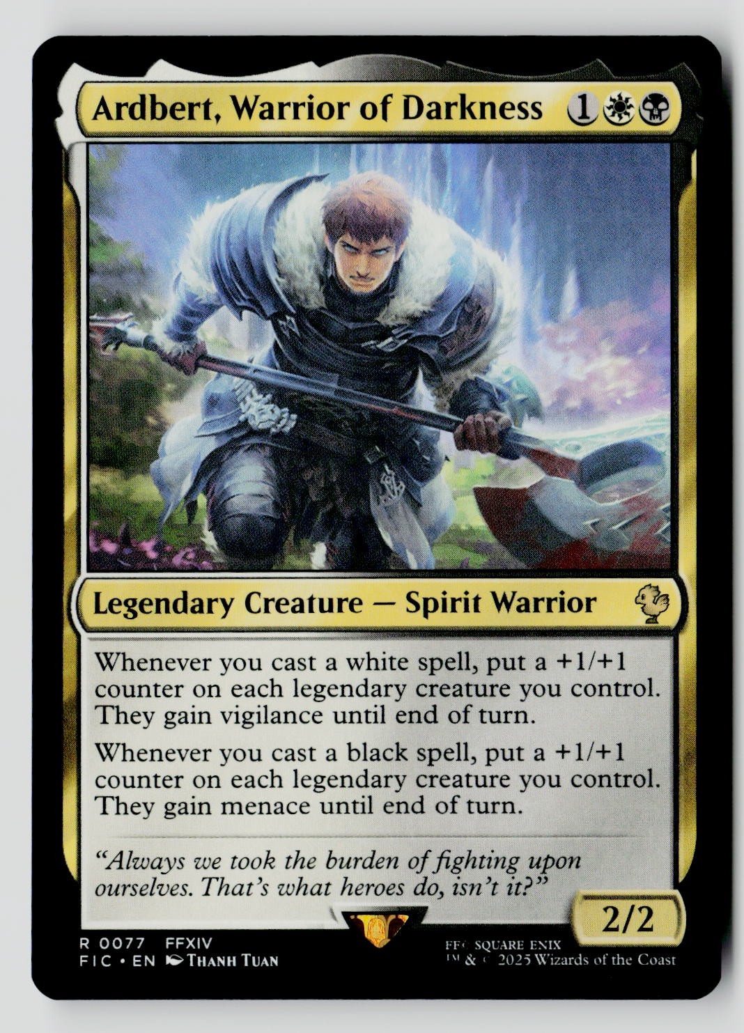Ardbert, Warrior of Darkness 77 R MTG FIC NM