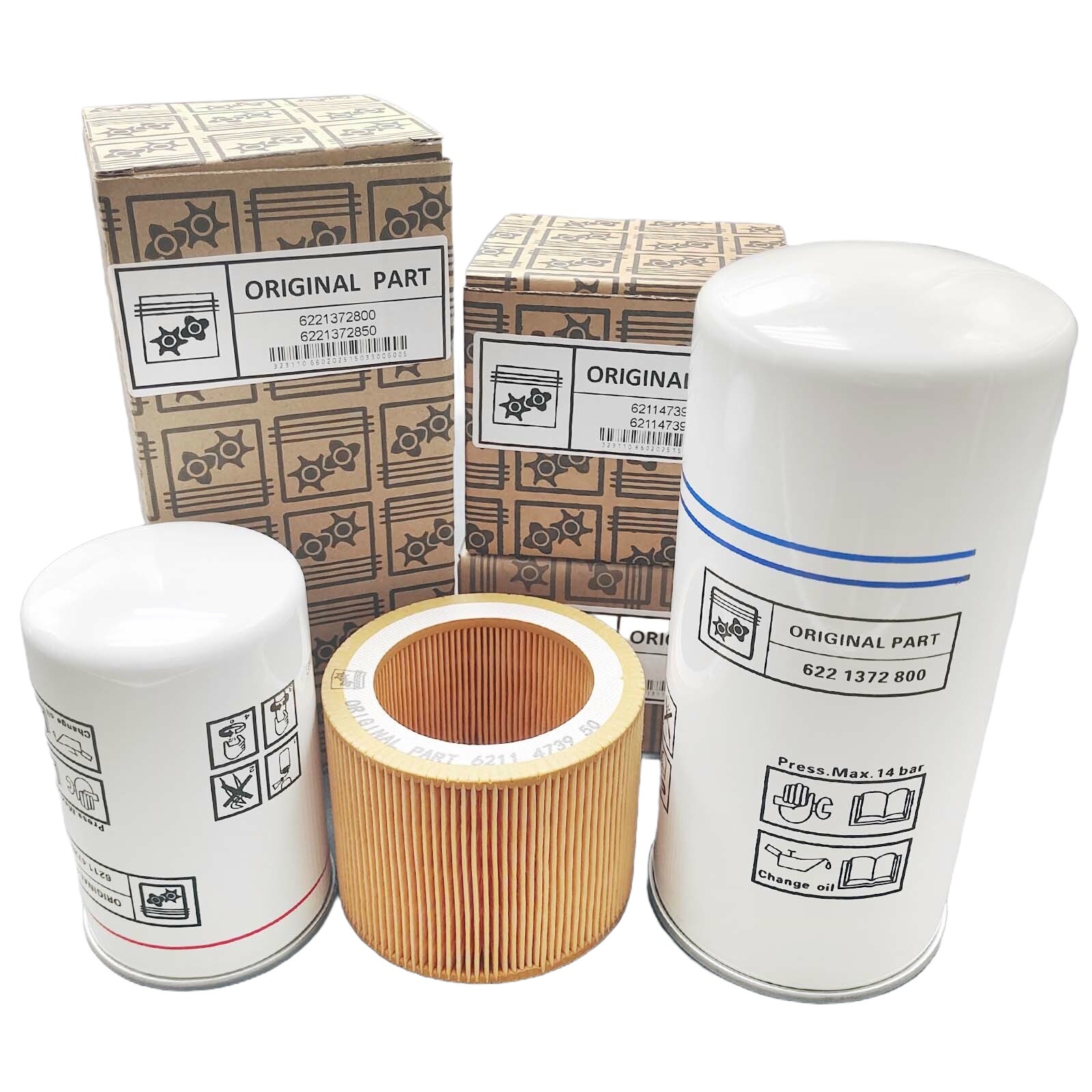 NEW Air Compressor 6221372850 + 6211472550 + 6211473950 Filter Kit Fits Quincy