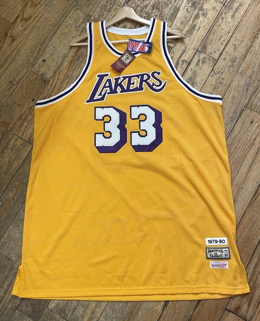 Vintage Mitchell & Ness LA Lakers 79 80 Kareem Abdul-Jabbar Authentic Jersey 58