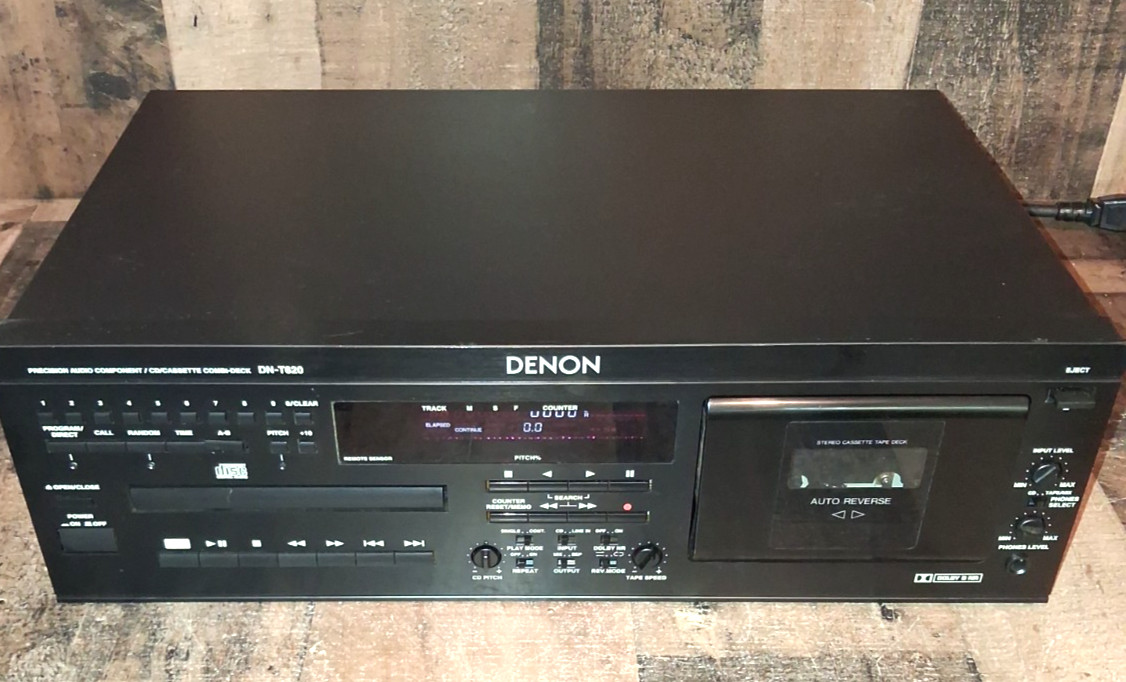 Vintage Denon DN-T620 Precision Audio Component CD/Cassette Combi-deck Tested 