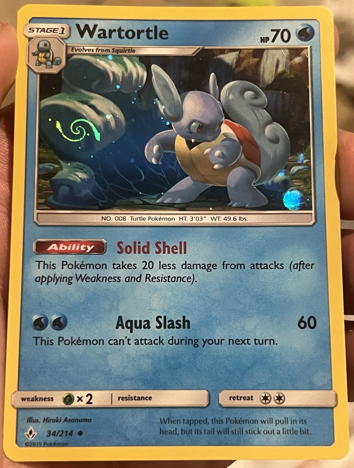 HD GALAXY SWIRL π Wartortle 34/214 Unbroken Bonds Cosmos Holo Promo Pokemon HD GALAXY SWIRL π Wartortle 34/214 Unbroken Bonds Cosmos Holo Promo Pokemon