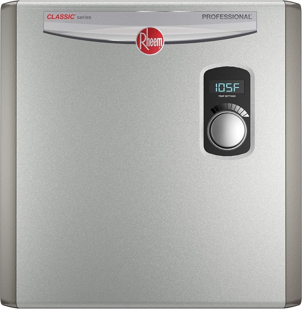 Rheem RTEX-24 24kW 240V Electric Tankless Water Heater, Gray