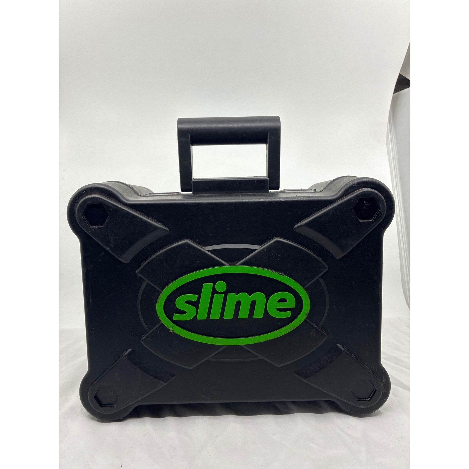 Slime Heavy Duty 2X Tire Inflator Dual Cylinder Air Compressor 40026 Black Green