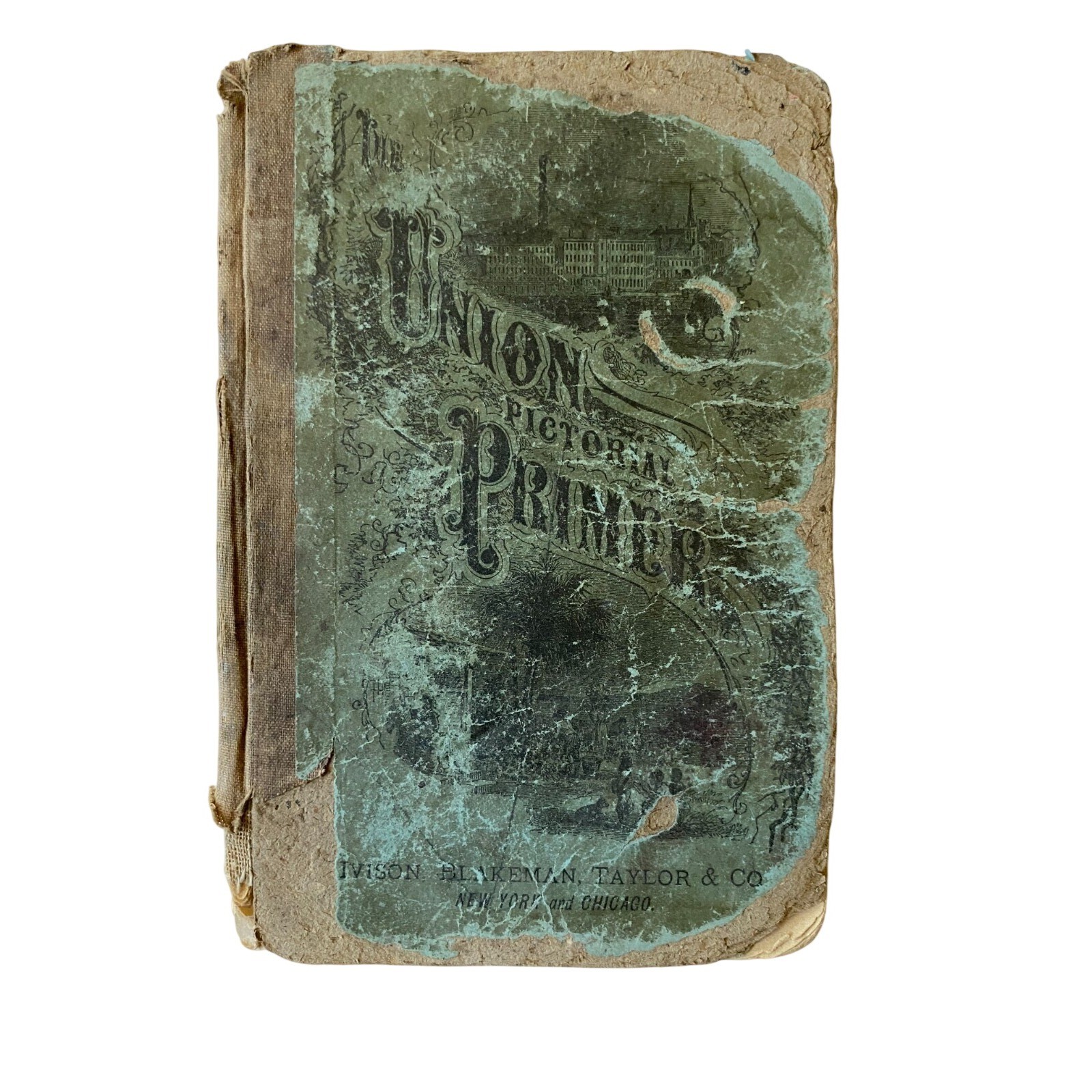 Antique Sanders\' Union Pictorial Primer 1881 Ivison Blakeman Taylor and Company