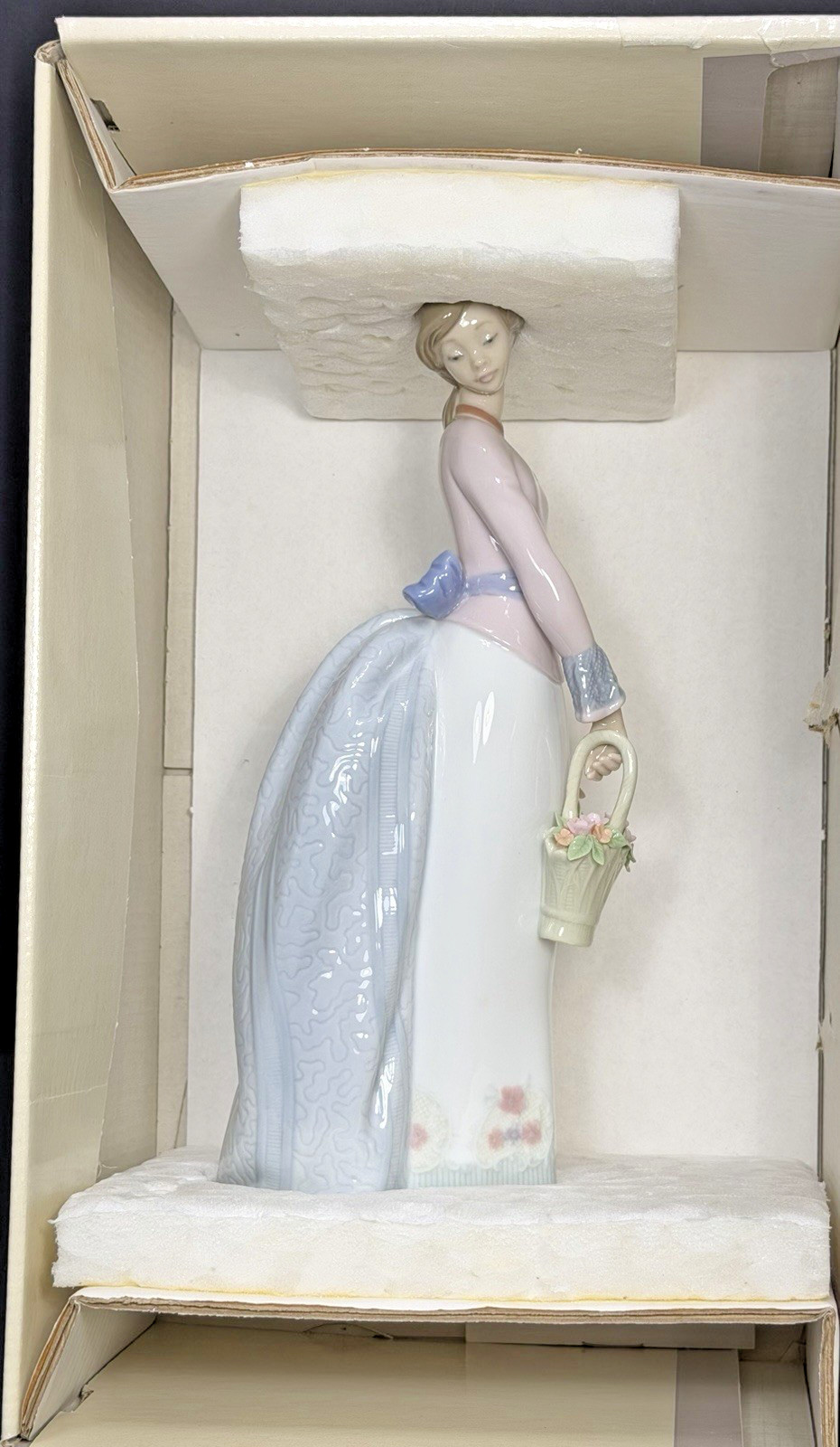 Lladro “Basket of Love” Porcelain Figurine 7622 Retired-New Quality in Box