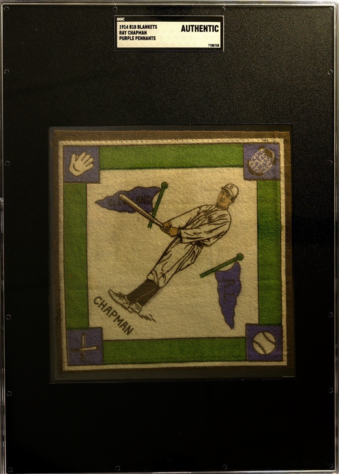 1914 B18 Blankets Purple Bases Ray Chapman 1914 B18 Blankets Purple Bases Ray Chapman