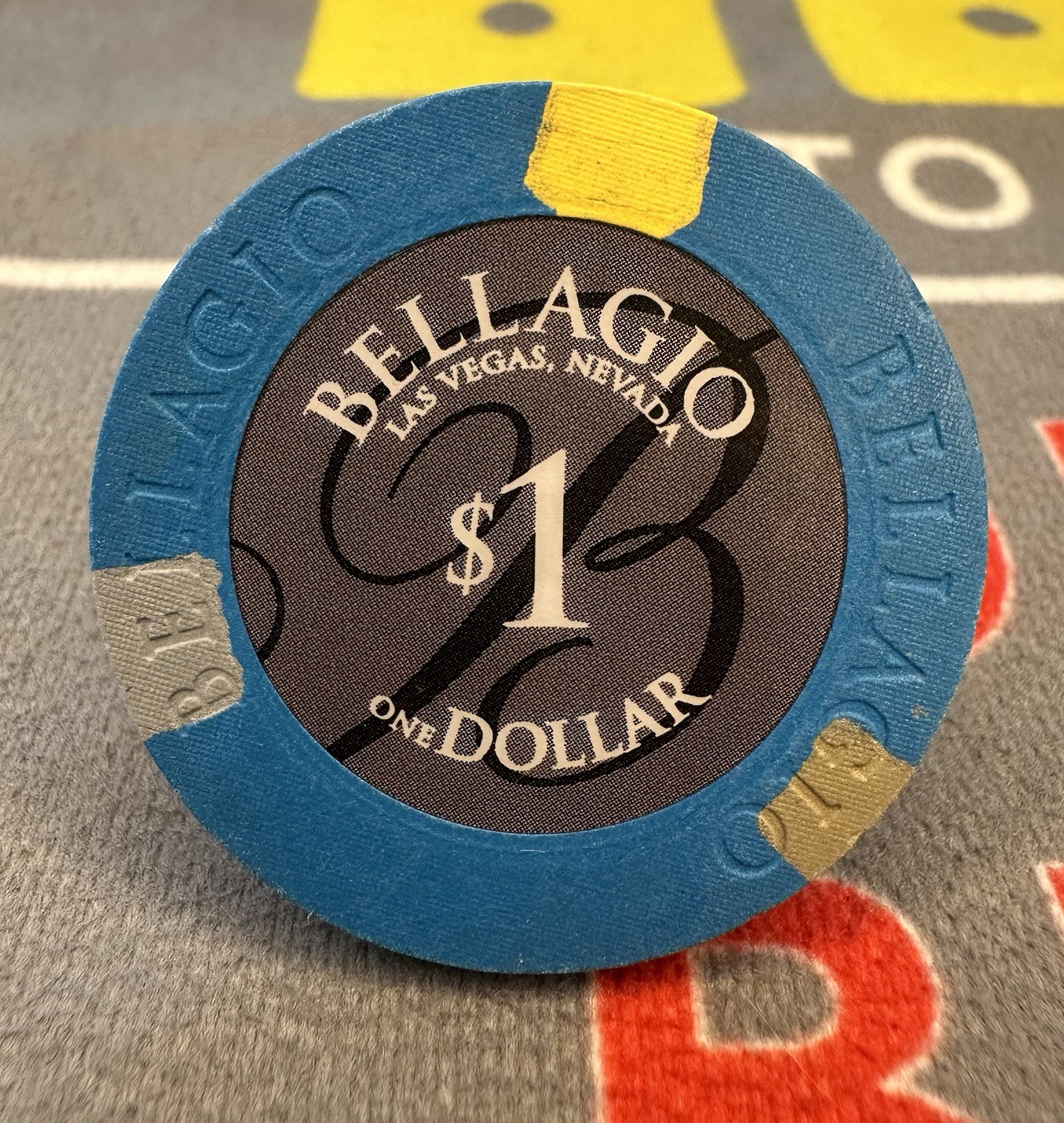 🎰🎲$1 Bellagio Casino Chip Las Vegas, Nevada 1 Of 26 Strip Properties🎲🎰