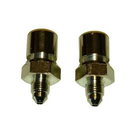 3an to 3/8-24  female inverted flare for 3/16 tubeing brake fitting (set of 2)