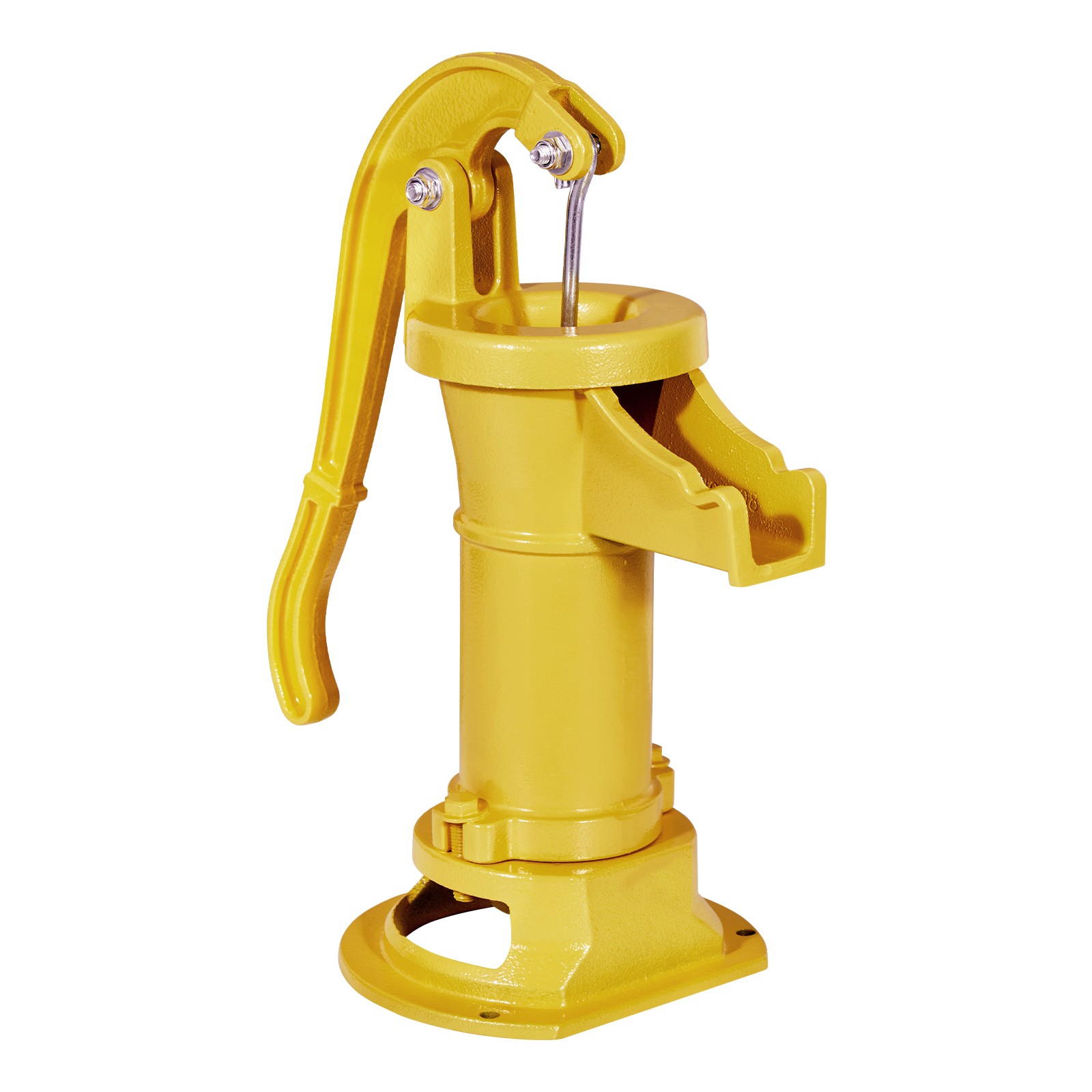 Uimoso Antique Cast Iron Manual Water Pump,25ft Hand Pitcher Pump, Yellow Finish