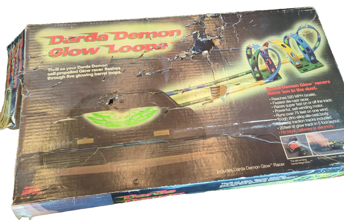 *Rare* VINTAGE 80\'s DARDA DEMON GLOW LOOPS RACING Set *See Ad* *Rare* VINTAGE 80\'s DARDA DEMON GLOW LOOPS RACING Set *See Ad*