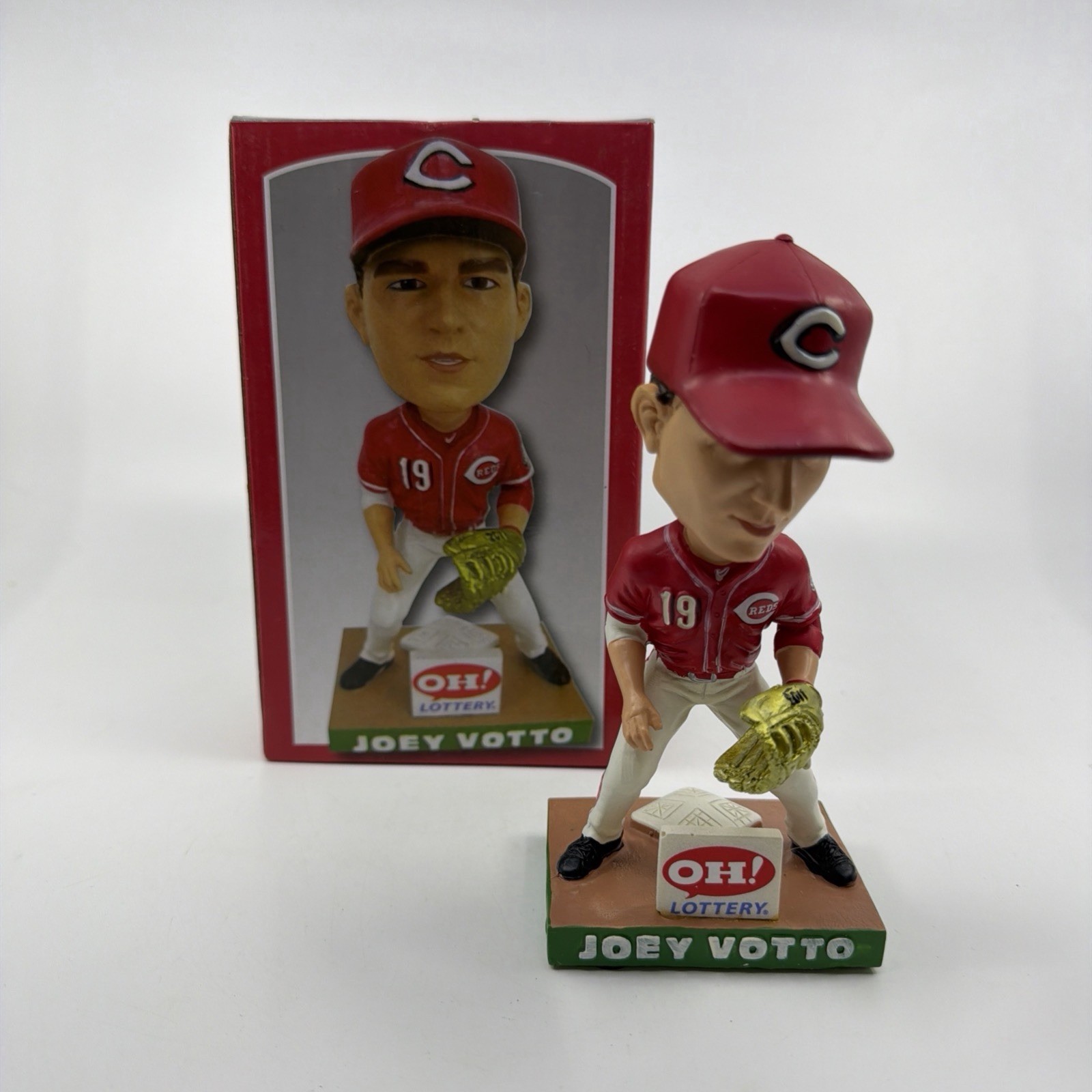 Joey Votto Cincinnati Reds 2012 Gold Glove Bobblehead Ohio Lottery SGA NIB Joey Votto Cincinnati Reds 2012 Gold Glove Bobblehead Ohio Lottery SGA NIB