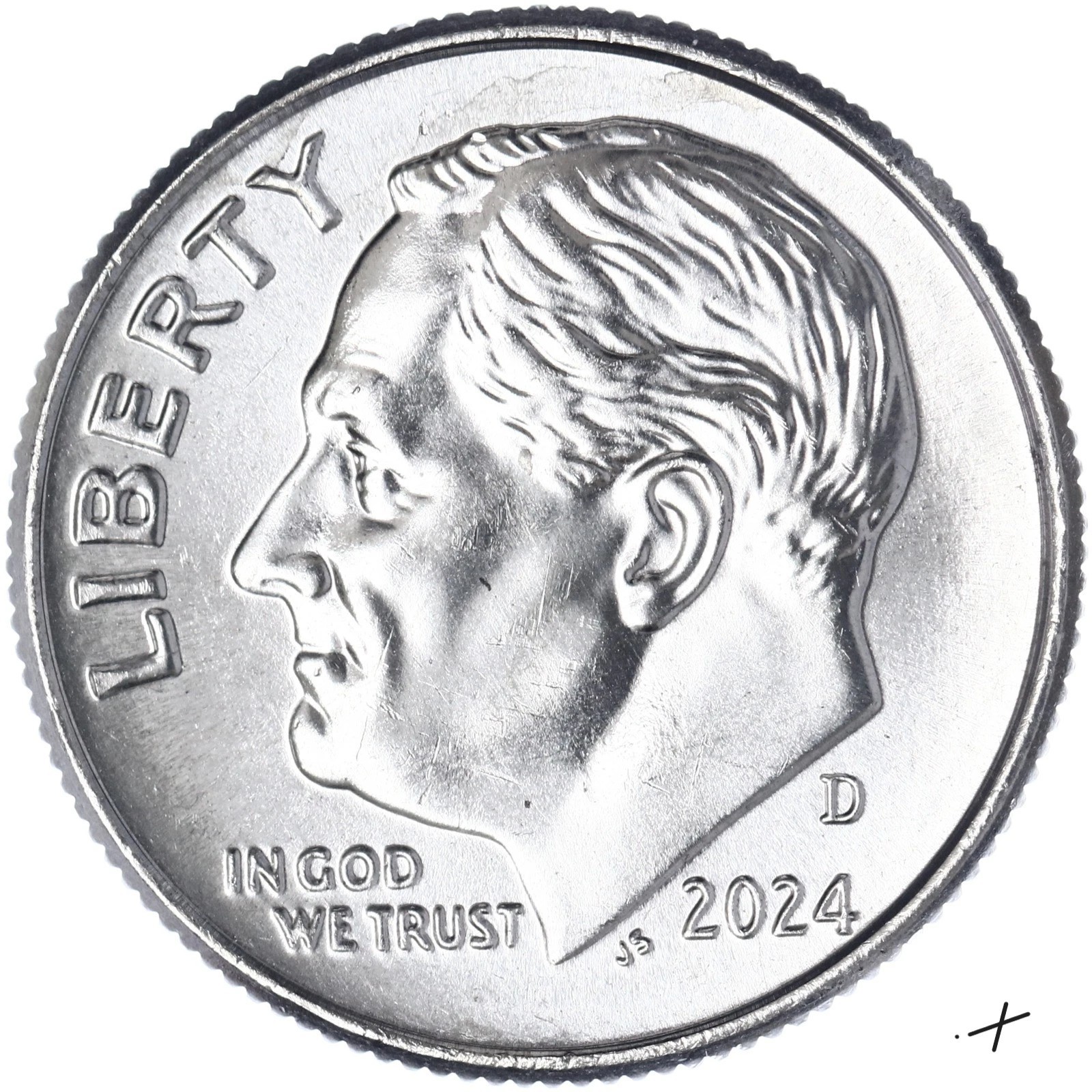 ONE 2024 D Uncirculated Roosevelt Dime from Original Bank Roll Low Minted Coin