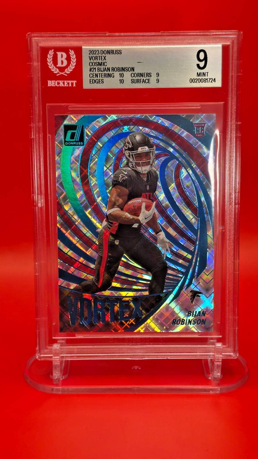 2023 Panini Donruss - Vortex Bijan Robinson #VOR-21 Cosmic /100 (RC)