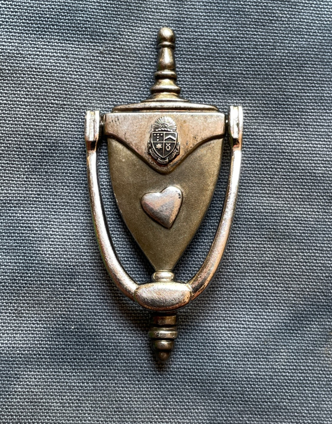Vintage Bethany Delta Tau Delta ΔΤΔ Frat Door Knocker Sweetheart Brooch 2.25\ Vintage Bethany Delta Tau Delta ΔΤΔ Frat Door Knocker Sweetheart Brooch 2.25\