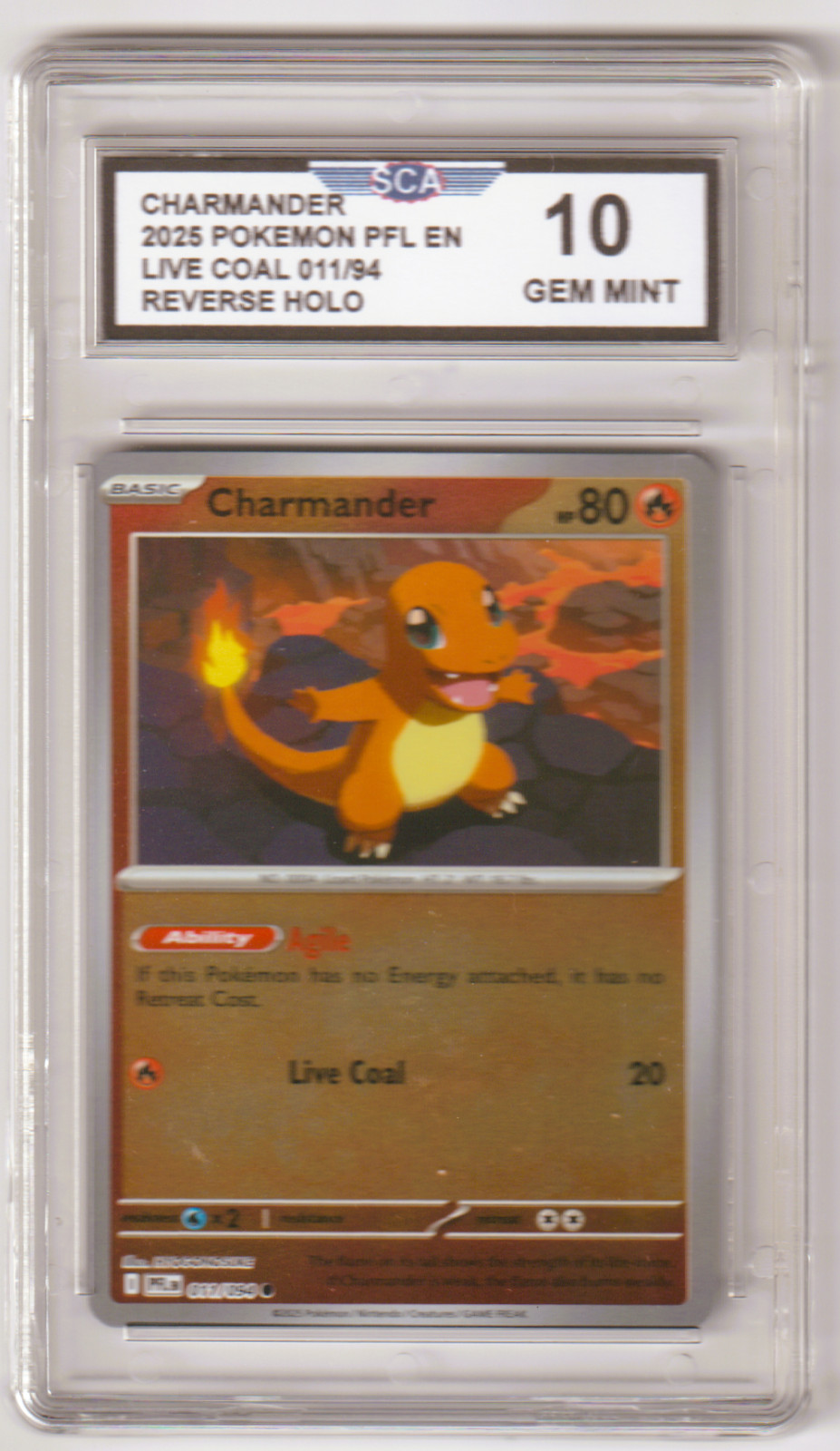 CHARMANDER 2025 POKEMON PFL EN LIVE COAL BASIC #011/094 REVERSE HOLO CHARMANDER 2025 POKEMON PFL EN LIVE COAL BASIC #011/094 REVERSE HOLO