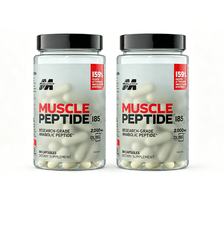 2Pack MuscleTech Muscle Peptide 185 Strength and Muscle Growth 84 Veg Capsules