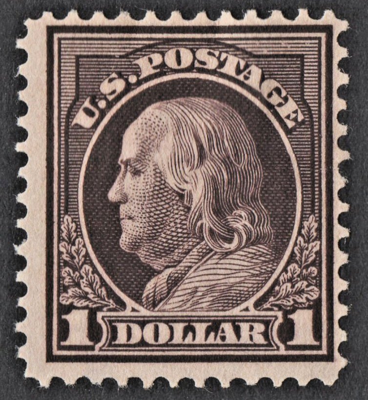 US Sc# 423 *MINT OG H* { $ 1.00 FRANKLIN } \
