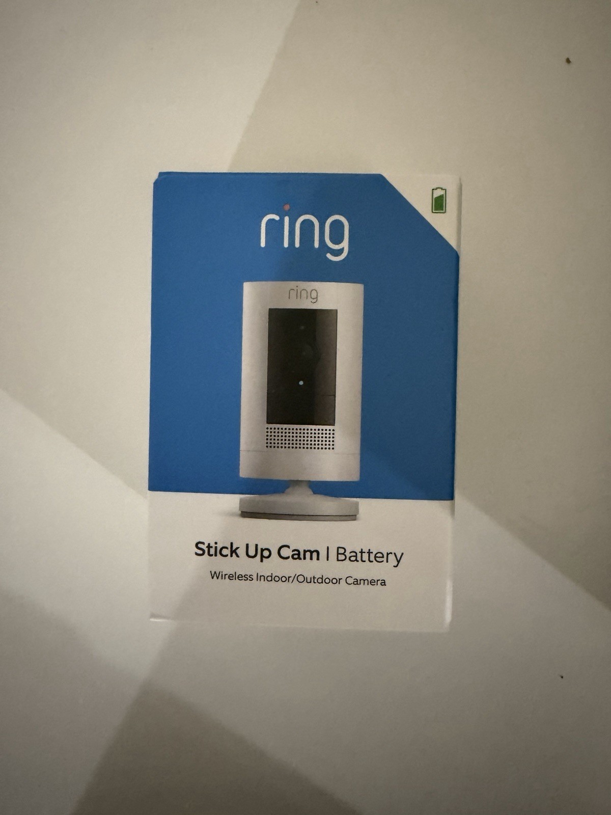 Ring Stick Up Cam Battery Wireless Indoor Outdoor Security Camera White 1080p