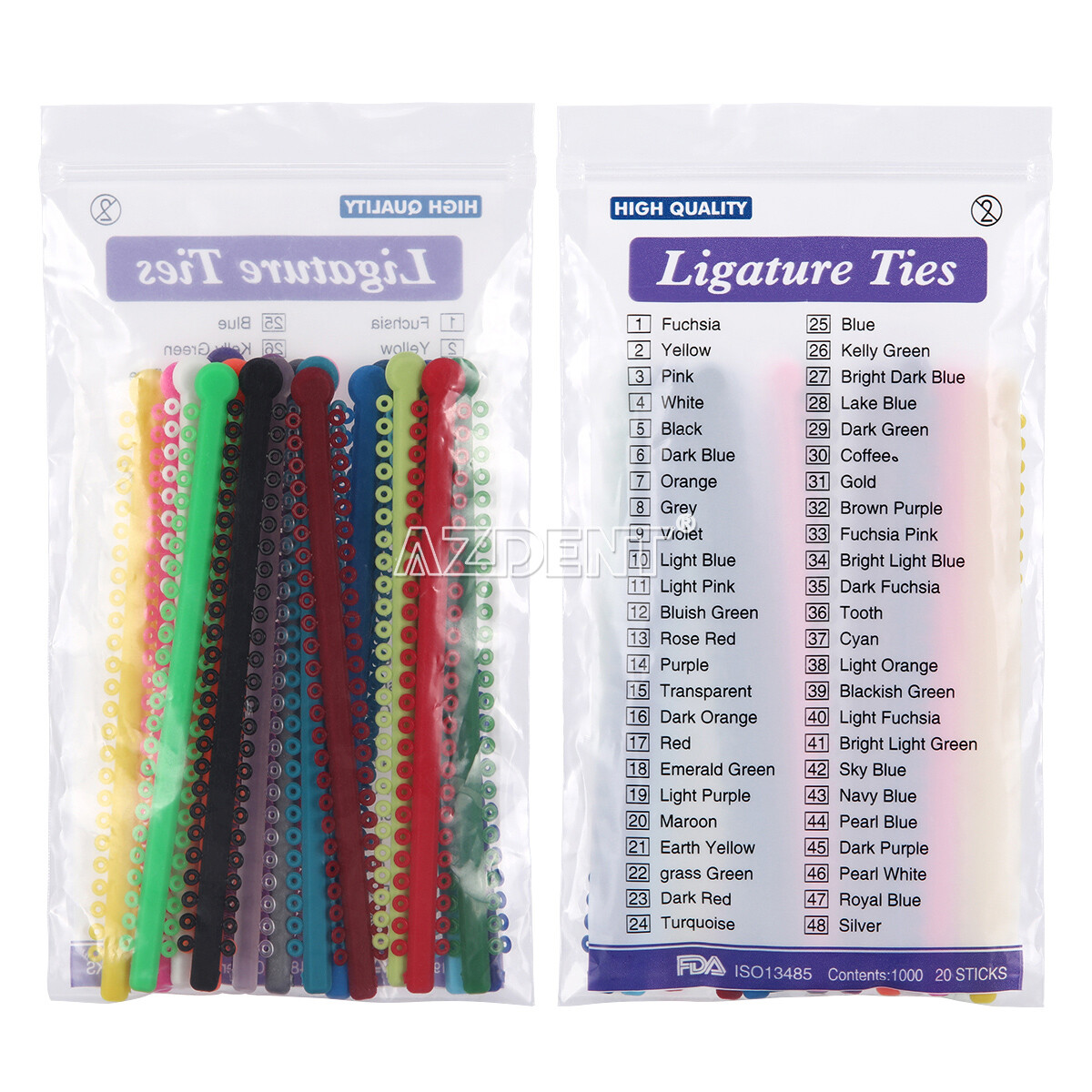 Dental ortodoncia elásticos cadena látex ligadura elástica bandas para soportes